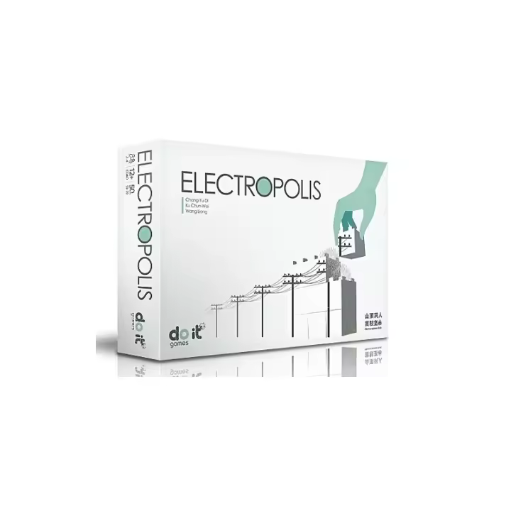 Electropolis:  juego de estrategia y de colocación de losetas de 2 a 4 jugadores, eurogame con tema medioambiental. De do it games. - 1
