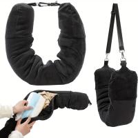 Almohada De Viaje En Forma De U Con Cubierta De Lana Suave Ajustable Puedes Rellenarla Con Ropa Para Mayor Comodidad - details 0