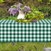 Mantel De Plástico PE a Cuadros Rosa Verde Blanco Para Fiestas De Cumpleaños Restaurante Cocina Picnics Interior/Exterior Decoración De Boda - details 9