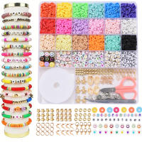 Kit De Abalorios De Arcilla Polimérica Única 6MM Para Boho Pulseras Y Collares Artesanales Colores Arcoíris Abalorios Planos Accesorio DIY - details 0
