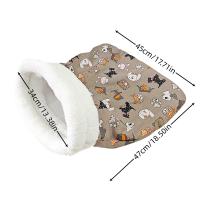 Bolsa De Dormir Para Mascotas De Invierno Cozy Con Tunnel Para Gatos Y Perros Algodón Transpirable Y Cómodo Juguete Para Perros Y Gatos - details 5
