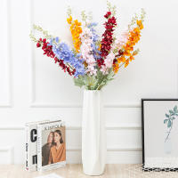 Rama De Flores Artificiales Delphinio De Seda Con 2 Cucharas Para Decoración De Hogar Boda Hotel Flor Artificial Fleur Artificielle - details 7