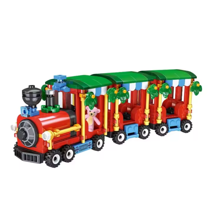 Bloques De Navidad 2024 Juguete Personalizado Para Familia Feliz Festival De Navidad Bloques De Construcción Pequeños Compatible Con Lego Material Plástico - 1