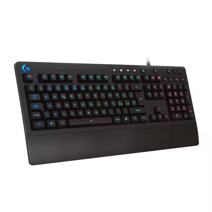 Logitech G213, Estándar, Alámbrico, USB, QWERTY, LED RGB, Negro - 1