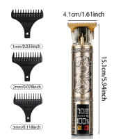Cortador De Pelo Profesional Con Pantalla LED Y Carga USB-C Recortadora De Pelo Sin Cable Trimmer De Cabello Largo Con Cabezal De Aceite - details 4