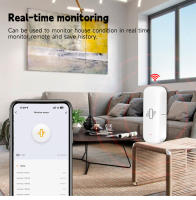 Sensor De Vibración WiFi Inteligente Tuya Para Hogar Seguro Monitor En Tiempo Real Con Control Remoto Por App Alarma De Seguridad - details 2