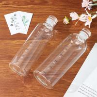 Botella De Agua Deportiva De Vidrio Transparente 500ML 750ML Con Marca De Tiempo Para Viajes Y Actividades Al Aire Libre Adecuada Para Jugos Y Leche - details 4