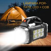 Lámpara Portátil Recargable Con 8/4 LED FuerteLinterna Solar USB Con COB Para Camping Y Exteriores Incluye Batería Recargable - details 0