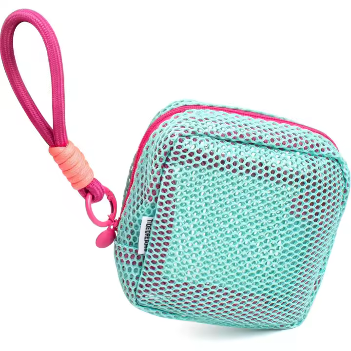 Mesh Makeup Bag Mesh Cosmetic Bag Travel Toiletry Bag Pouch with Zipper Mini Cute Makeup Cosmetic Travel Toiletry Purse Bag for Travel Accessories (Green) - 1