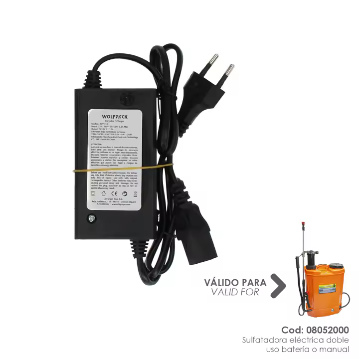 SANCO STORE - WOLFPACK LINEA PROFESIONAL Cargador Sulfatadora 08052000 Sulfatadora Electrica A Bateria 12 V / 8 Amperios - 1