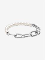 Pulsera de Perlas cultivadas de Agua Dulce tratadas con ME de Plata de Ley S925, pulsera exquisita, pulsera Hermosa y elegant, para Novia Gift, accesorio de vestir, Gift para ella - details 2