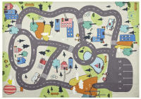 Alfombra Hidrorepelente Parentesi Quadra - Diseño Carretera 80x120cm para Ambientes Infantiles y Juveniles - details 0
