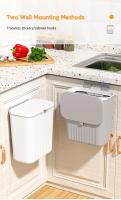 Cesta De Basura Inteligente Montada En La Pared 9L Para Cocina Y Baño Ecológica De Plástico Con Cubierta Rodante Accesorios De Cocina - details 19