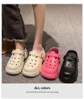 Sandalias De Playa Para Mujer Moda Verano Plataforma Alta Antideslizante Resistentes Al Desgaste Tacón Alto Zapatillas De Jardín - details 5