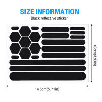 Pegatina Reflejante Para Motocicleta Negro Alta Calidad Para Casco Y Coches Cinta Reflejante Para Bicicletas Y Remolques Protección Decorativa Impermeable - details 8