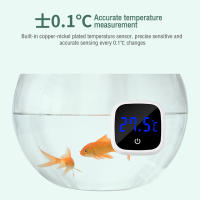 Termómetro Para Acuario De Precisión Alta Pantalla Digital LED Medidor De Temperatura Para Tanque De Peces Dual Display Blanco - details 2