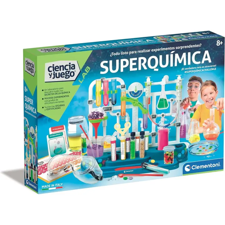 Clementoni- Super Química, Juego Científico Experimentos, Laboratorio de Química, Juguete en Español a Partir de 8 años (55468) - 1