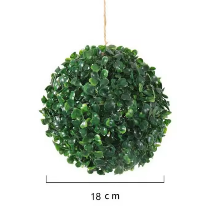 Bola De Topiario Artificial De Boxeo Falso Para Decoración De Jardín Patio Bodas Casa Material Plástico Estilo Grama Colgante - 1