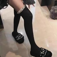 Calcetines Largos De Encaje Dulce Estilo Japonés Para Mujeres Y Niñas Color Negro Y Blanco JK Lolita No Sexually Suggestive Hechos De Algodón - details 1
