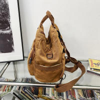 Mochila Casual De Lona Para Mujer Gran Capacidad Bolso De Mano Para Estudiantes De Colegio Viaje Mochila De Hombro Vintage - details 11