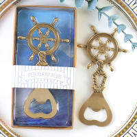 Pack de 6 a 36 unidades de Abrebotellas regalo invitados, Acero inoxidable, Diseño de timón de barco, color dorado, Detalles de comunión para los invitados, Detalles para bodas invitados y Bautizo, Regalantes.com - details 3