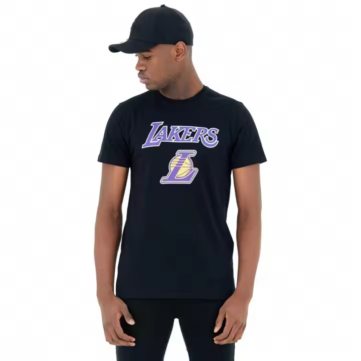 Camiseta New Era Team Los Angeles Lackers Negro T Shirt 11530752 - 1