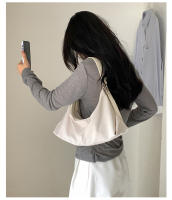 Nueva Bolsa De Hombro Para Mujer En Color Sólido Sencillo Con Cierre De Cremallera En Nylon Para Comunicación Armpit Bag - details 16