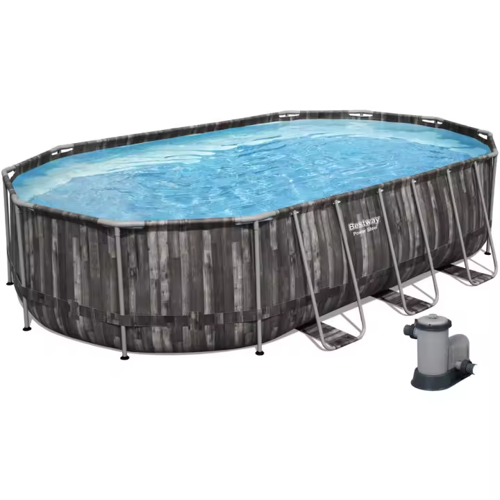 Piscina Oval Power Steel 610x366x122 cm. Bestway 5611R Piscinas desmontables - 1