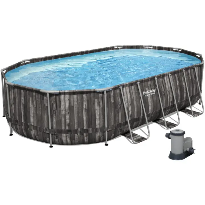 Piscina Oval Power Steel 610x366x122 cm. Bestway 5611R Piscinas desmontables - 1