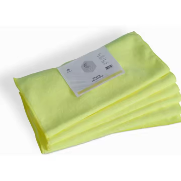 Bayeta Microfibra Amarilla 6 unidades Blancoplata 40x30cm Gran Tamaño Resistente y duradera Poder de limpieza - 1