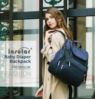 Bolso De Diaper Multifuncional Para Bebé Insular Elegante Bolsa De Camarón Para Mamá Viaje Cambio Con Carrito De Manos Para Mujer Tamaño Medio - details 0
