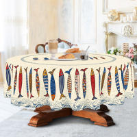 Mantel De Pescado Azul 1pc Decoración De Hogar Tema Oceánico Decoración De Verano Regalo Para Amantes De La Pesca Poliéster Impermeable Moderno - details 2