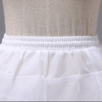 Falda De Encaje De Dos Capas Con 3 Aros Para Boda Y Fiestas Vestido De Noche Color Negro Rosa Blanco Talla S M L XL XXL - details 3