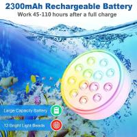 Luz Submersible Recargable RGB Para Piscina Con Control Remoto Impermeable Para Decoración De Bañera Fuente Luz LED De Batería Incluida Protección IP68 - details 3