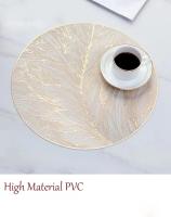 Juego De Tapetes Para Mesa De 1/4Pc Luz Y Lujo Protector De Mesa Redondo Resistente Al Calor Decorativo De PVC Irregular Estilo Americano - details 0