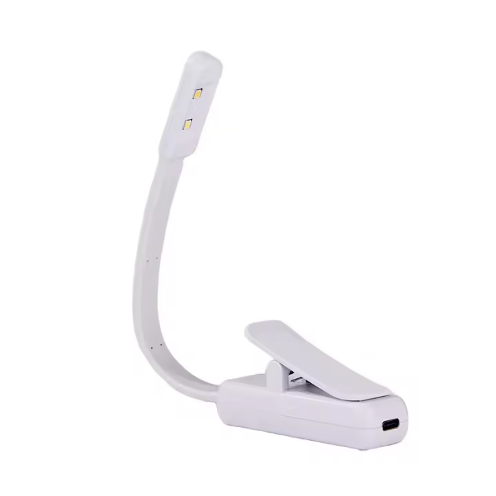 Luz De Lectura LED Portátil Y Recargable Con Lampara Para Libros Clamp Para Camping Viajes Estudio Luz De Lectura - 1