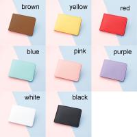 Mini Porta Tarjetas De Identificación PU Cuero Organizador Bolsa Para Tarjetas De Crédito Para Hombres Y Mujeres Estuche De Cuero Para Licencia De Conducir - details 2