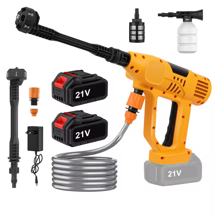 Mini Limpiadora de alta presión, 500W, 65Bar, Pistola de Agua pulverizada, máquina de lámina a presión para badería Makita de 18V - 1