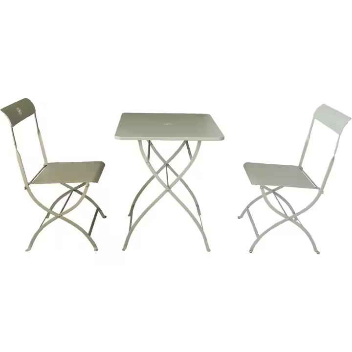 Cosgomarket Sillas y mesa de jardín plegable, Acero Inoxidable – Conjunto cómodo transpirable apto para interior y exterior - 1