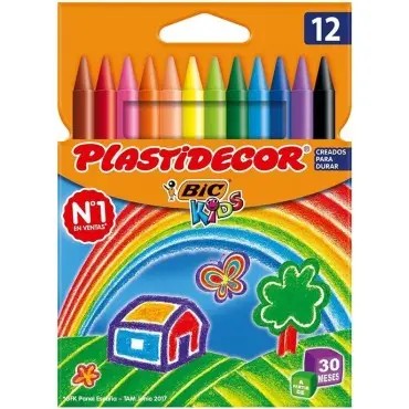 BIC Estuche 12 Ceras Plastidecor Pergamino - 1
