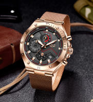 Reloj De Pulsera De Lujo Para Hombre LIGE Con Cinta De Malla Resistente Al Agua Y Luz Cósmica Cronógrafo De Moda Y Negocios - details 16