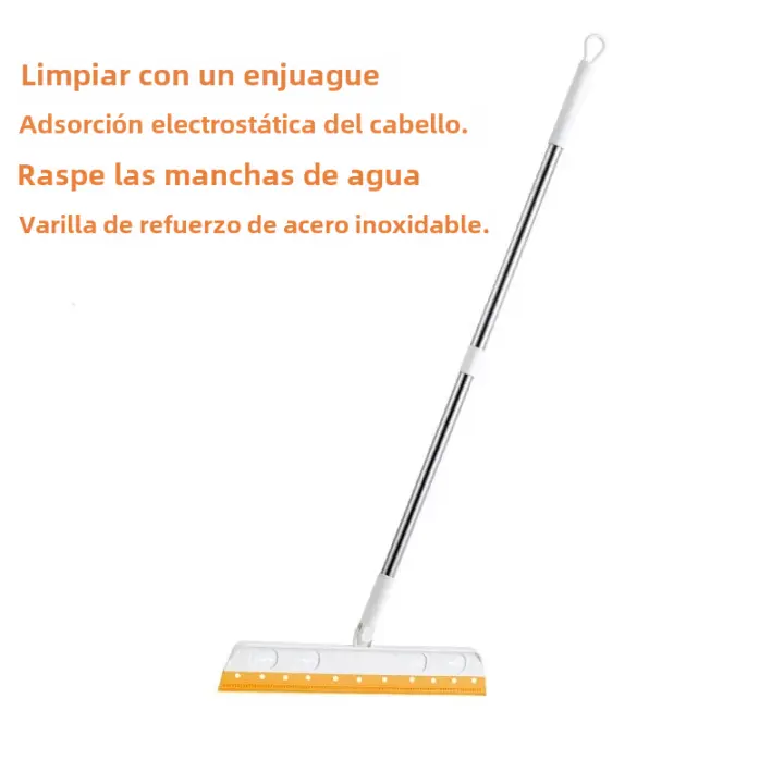 Barredora mágica sin polvo, rascador de silicona para baño, raspador de vidrio, tecnología negra, 1 unidad - 1