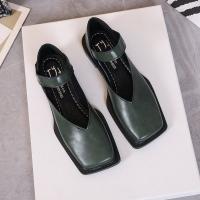 Nuevas Zapatos De Mujer 2023 Primavera Tacón Bajo Cuadrado Moda Hermosa Mocasín Profundo Cuatro Colores Opcionales Talla 35-40 - details 9