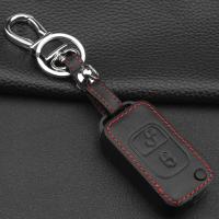 Cubierta De Llavero De Cuero Para Coche Jingyuqin 2 Botones Compatible Con Mercedes Benz a C E S SLK E113 W Estilo Plegable - details 3