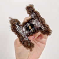 Mini Pinza De Pelo De Peluche Nueva Para Mujeres Y Niñas Estilo Temperamento Diverso Tamaño Pequeño Accesorios De Cabello De Veludo De Oveja Lindo Y Decorativo - details 7
