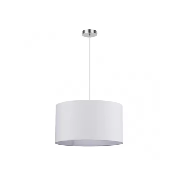 Fabrilamp - Colgante Chanza 2xe27 Cromo/blanco Regx40x40 Cm - 1