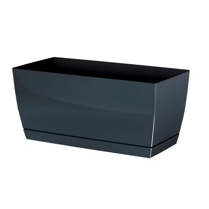 Maceta de Plástico Coubi Case P Prosperplast - Blanco - 24x12x11 Cm - Alta Calidad - 1