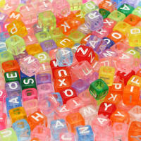 100pcs Cuentas De Letras Cuadradas 6mm Negro Y Oro Aleación De Acrílico Para Manualidades Y Creación De Joyas DIY - details 7