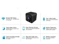 Cámara De Seguridad Inalámbrica Mini 1080P Con Visión Nocturna Y Detección De Movimiento Monitorización WiFi Para El Hogar - details 5