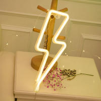 Luz LED Neón Con Cable Lightning USB/batería Para Dormitorio Sala De Juegos Sala De Estar Oficina Boda Cumpleaños Fiesta Suministros Luz De Pared Moderna ABS No Regulable Fijación En Pared - details 8